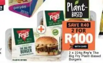 Checkers Fry's The Big Fry Plant-Based Burgers 2 x 224g offer