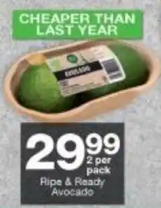 Checkers Ripe & Ready Avocado 2 per pack offer