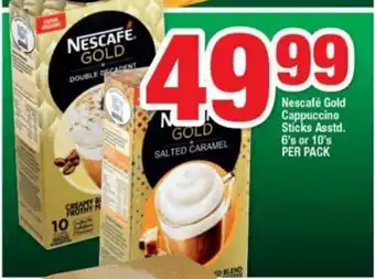 OK Foods Nescafe Gold Cappuccino Sticks Asstd 6's or 10's per pack offer
