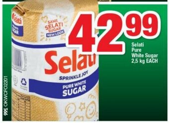 OK Foods Selati Pure White Sugar 2.5kg each offer