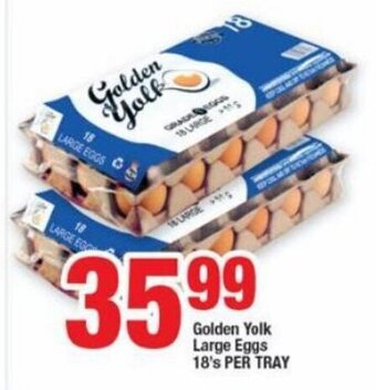 OK Foods Golden Yolk Large Eggs 18's per tray offer