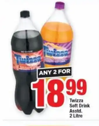 OK Foods Twizza Soft Drink Asstd 2 Litre offer
