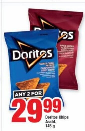 OK Foods Doritos Chips Asstd 145g offer