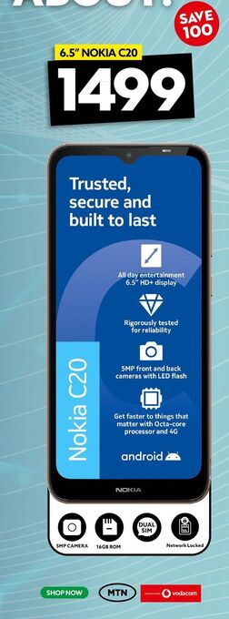 6.5" nokia c20