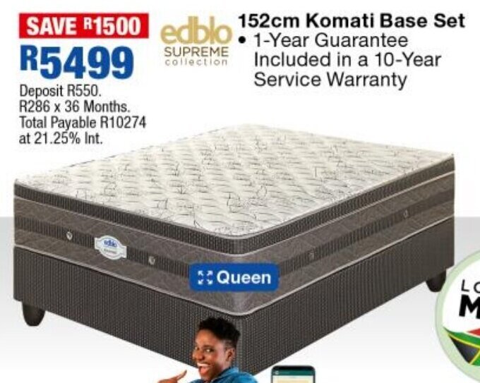 Edblo Komati Base Set 152cm offer at OK Furniture