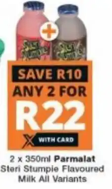 Checkers Hyper Parmalat Steri Stumpie Flavoured Milk All Variants 2 x 350ml offer