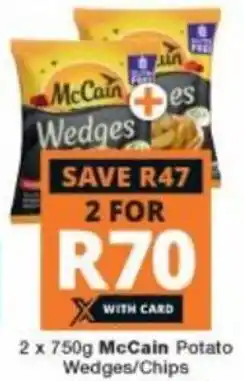 Checkers Hyper McCain Potato Wedges/Ships 2 x 750g offer