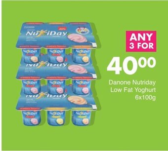 Save Danone Nutriday Low Fat Yoghurt 6 x 100g offer