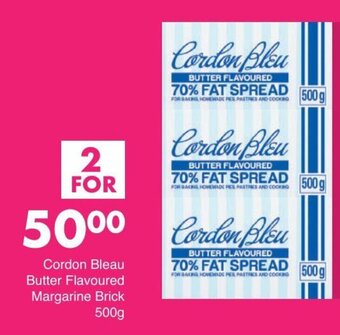 Save Cordon Bleu Butter Flavoured Margarine Brick 500g offer