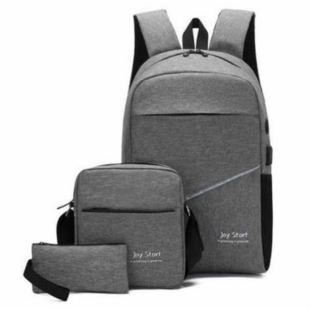 Unisex 3 pieces backpack back to school shoulder bag bookbags, book and