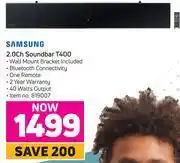 Game Samsung 2.0Ch Soundbar T400 offer