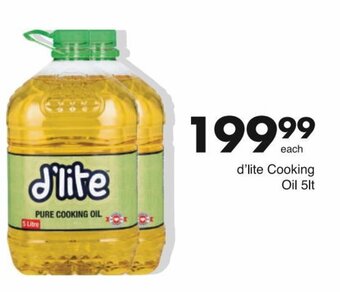 Save d'Lite Cooking Oil 5lt offer