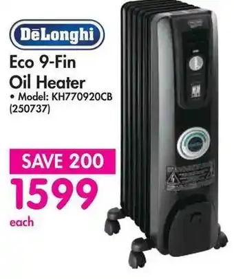 Makro Delonghi Eco 9-Fin Oil Heater offer