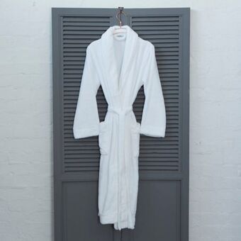Whitehouse Micro fleece bathrobe - white offer