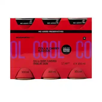 Woolworths Cola and cherry flavoured sparkling drink 6 x 300 ml cans offer