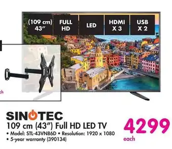 Makro Sinotec 109cm 43" Full HD LED TV offer