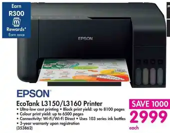 Makro Epson EcoTank L3 150/L3 160 Printer offer