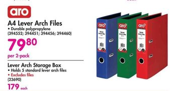A4 Lever Arch Files