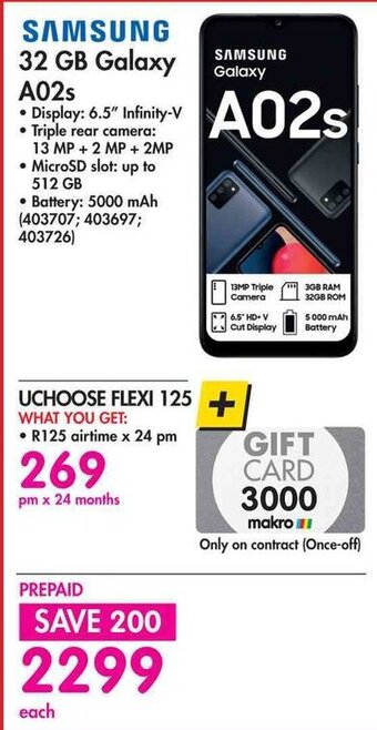 Makro Samsung 32GB Galaxy A02s offer