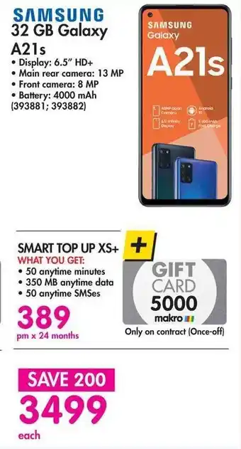 Makro Samsung 32GB Galaxy A21s offer