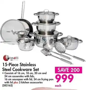 Makro Stainless Steel Cookware Set 15-Piece offer