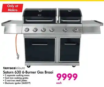 Makro Terraceleisure Saturn 630 6-Burner Gas Braai offer