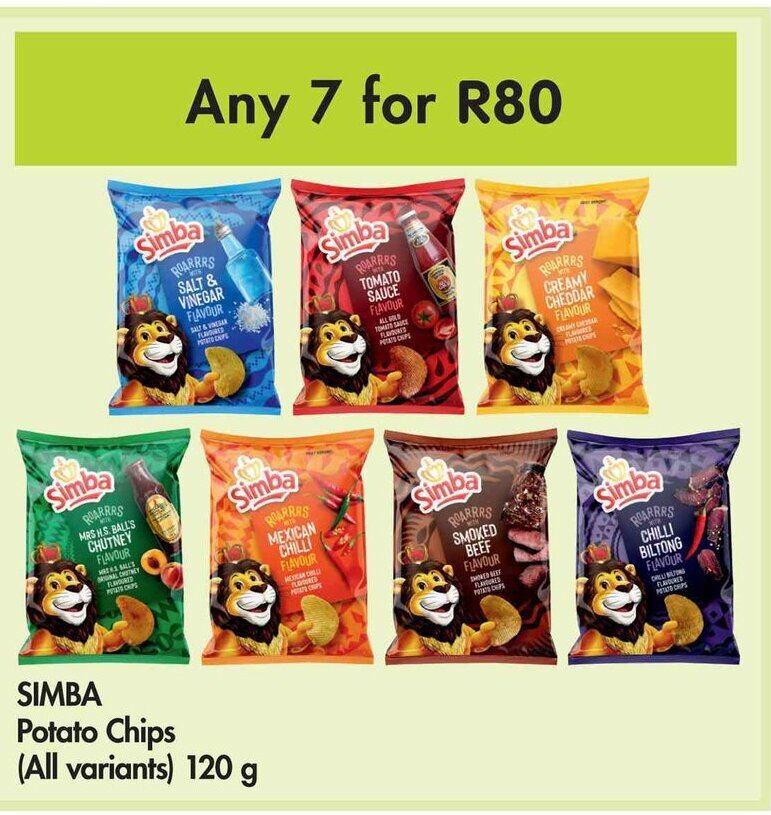Simba Potato Chips 120g offer at Makro