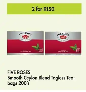 Makro Five Roses Smooth Ceylon Blend Tagless Teabags 200's offer