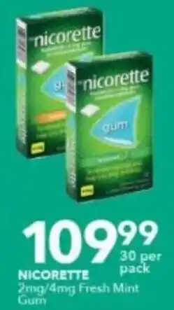 Checkers Hyper Nicorette Gum Fresh Mint 2mg/4mg 30 per pack offer