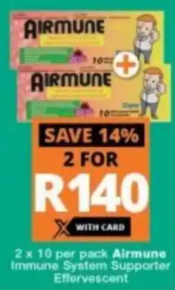 Airmune Immune System Supporter Effervescent 2 x 10 per pack