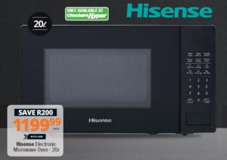 Hisense Electronic Microwave Oven 20L offer at Checkers Hyper