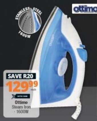 Checkers Hyper Ottimo Steam Iron 1600W offer