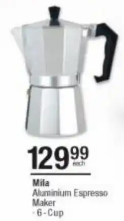 Mila Aluminum Espresso Maker 6-cup
