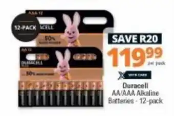 Duracell AA/AAA Alkaline Batteries 12-pack