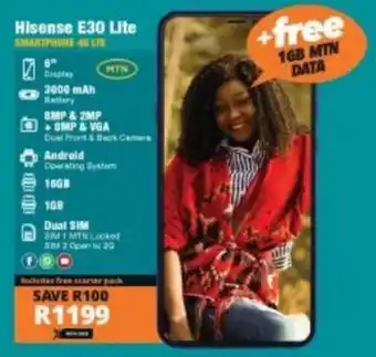 Checkers Hyper Hisense E30 Lite Smartphone 4G LTE offer