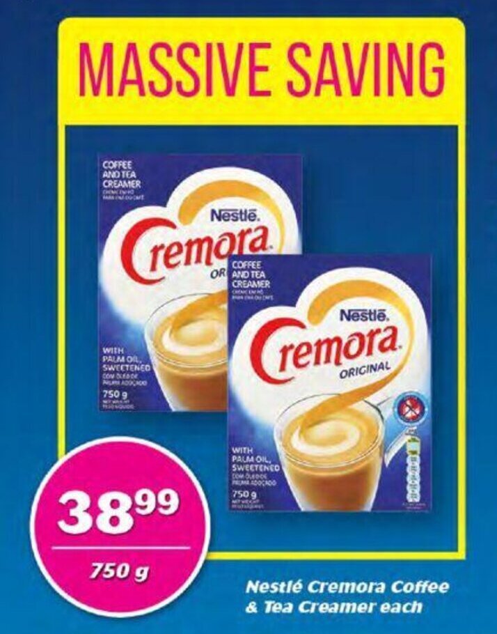 Nestlé Cremora Coffee and Tea Creamer 750g offer at Cambridge Food