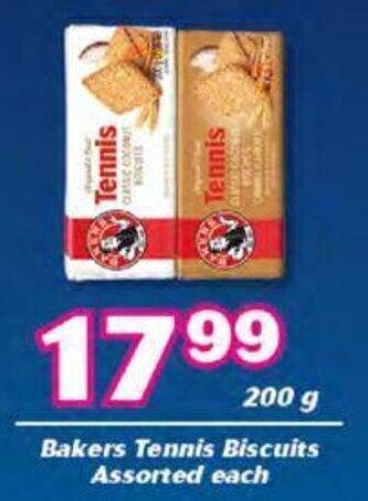 Bakers Tennis Biscuits Assorted 200g