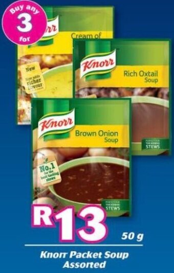 Cambridge Food Knorr Packet Soup Assorted 50g offer