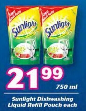 Sunlight Dishwashing Liquid Refill Pouch 750ml