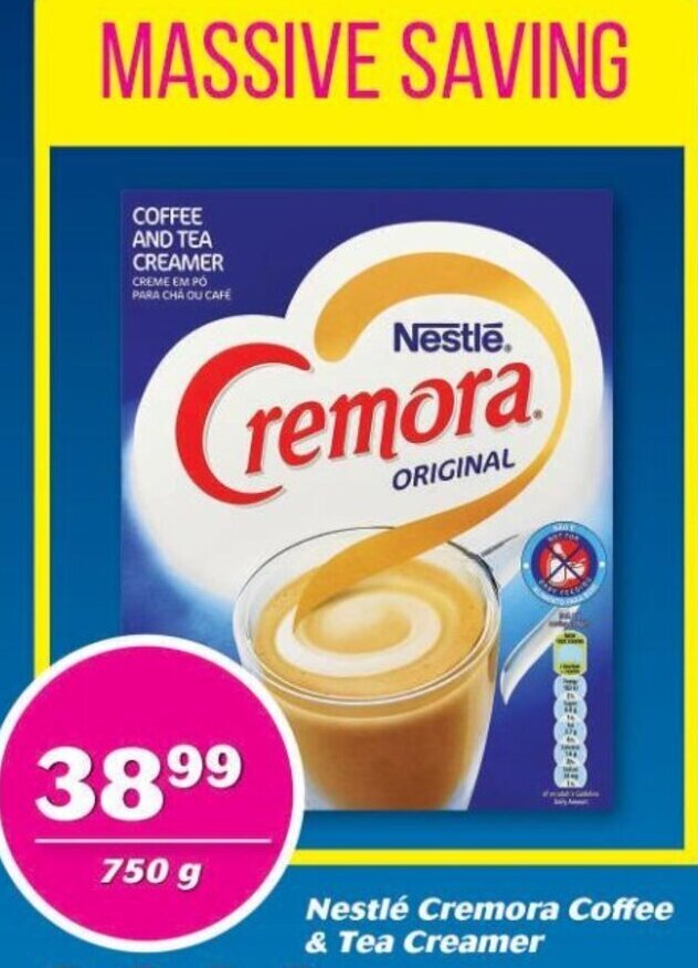 Nestlé Cremora Coffee & Tea Creamer 750g offer at Cambridge Food