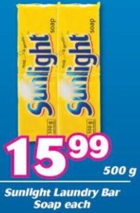 Cambridge Food Sunlight Laundry Bar Soap Each 500g offer