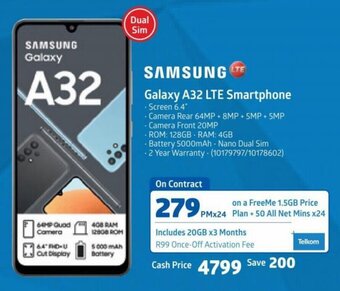 Incredible Connection Samsung Galaxy A32 LTE Smartphone offer