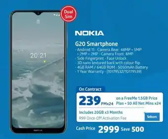 Nokia G20 Smartphone