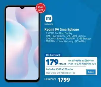 Incredible Connection Xiaomi Redmi 9A Smartphone offer