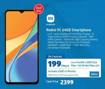 Incredible Connection Xiaomi Redmi 9C Smartphone 64GB offer