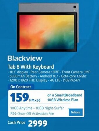 Incredible Connection Blackview Tab 8 with Keyboard offer