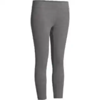 Decathlon Fit+ 500 women's slim-fit gym & pilates 7/8 leggings - mid mottled grey offer