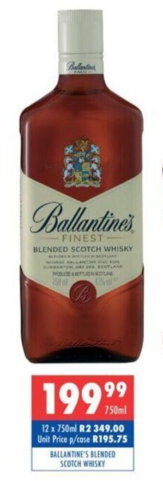 Ultra Liquors Ballantine's Blended Scotch Whisky 750ml offer