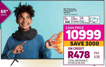 Game Hisense 65" 165cm Premium UHD Smart TV offer