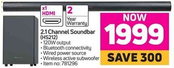 Game 2,1 Channel Soundbar offer